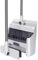 Broom with Dustpan Combo Set, 3 in 1 for Sweeping Indoor and Push Broom Outdoor with Dust Pan, 14.2 to 48.8 inch Adjustable Long Handle Broom and Dustpan Set (White)