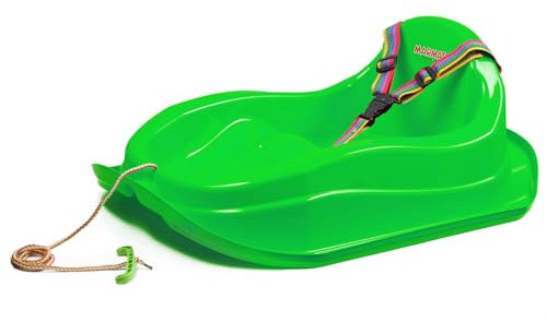 Tymar Schlitten Baby ab 1 Jahr, babyschlitten, Kinder Schlitten mit Sicherheitsgurt (Grün)