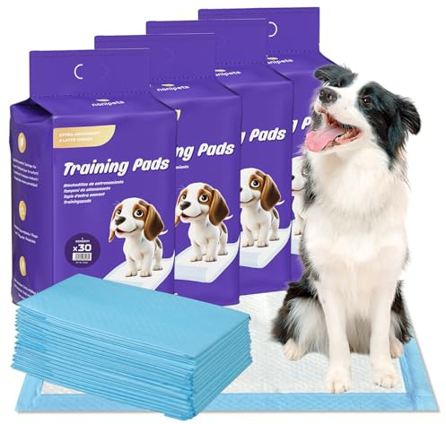 Nanipets® Trainingspad für Hunde Welpenunterlagen, Superabsorbierendes & Auslaufsichere Wickelunterlagen, 60 x 60 cm Extra Große, Dicke Pet Pads, 120 Stück