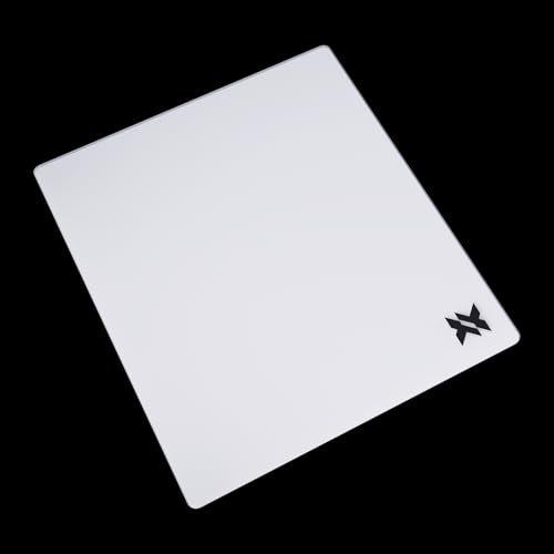 IPASON Tempered Glass Gaming Mouse Pad Ultra-Smooth Micro-Etched Surface Improved Precision & Speed Impact&Scratch Resistant Anti-Slip High-Density Silicone Rubber Base 19.6X15.7″ Large Mouse Mat