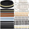 VOKABY 10 M Cerniere in Nylon per Cucito a Metro,5 Colori,2 M Ciascuno,Cerniera Lampo Lunga con 90 Pezzi di Accessori