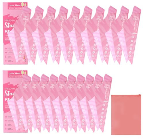 20 Stücke Urinella für Frauen Einweg Frauen Pinkelhilfe Tragbares Auslaufsicher Frauenurinal für Frauen Reisen & Camping Outdoor-Aktivitäten mit 1 Druckverschlussbeutel