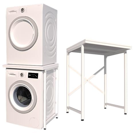Norvic® Handy Stand – Freestanding Worktop & Washing Machine Stand | Multi-Purpose Appliance Stacking Kit & Laundry Pedestal for Garage, Utility Room, or Kitchen – 500KG Steel Frame