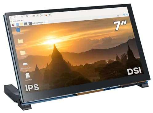 Hosyond 7 Zoll Touchscreen IPS DSI Display Kapazitiver Bildschirm 800×480 MIPI DSI Anschluss Treiberfrei, kompatibel mit Raspberry Pi 5/4/3
