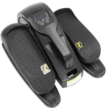 HUOMMGS Elektrischer Ellipsentrainer für Zuhause Tragbare Ellipsen Trainer mit 5 Manueller Gängen, 3 Modus Bodenstehend Stepper mit Fernbedienung Professionalität Crosstrainer für Büro