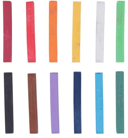 Healeved 12-Color Sketching Pastel Chalks Set, Oil Pastel Sticks for DIY Drawing and Graffiti Art, Non-Toxic Crayons Box for Artists and Students