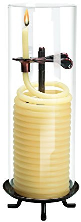 Candle by the Hour 80-Stunden-Citronella-Kerze, Glaszylinder, umweltfreundliches natürliches Bienenwachs mit Baumwolldocht