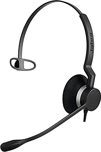 Jabra Biz 2300 - Monaural Headset with USB-A MS Cable - Skype for Business Certified - Noise Cancelling and Call Control Unit for Softphones