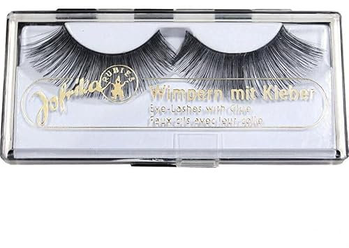 Jofrika Voluminöse Echthaar Wimpern Superlong, inklusive Wimpern Kleber für Karneval / Fasching