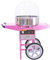 Kukoo Retro Zuckerwattemaschine Zuckerwattegerät Zuckerwatte mit passendem Wagen und Schubfach inkl.Schutzhaube Schutzdome Abedeckung in Rosa I Candy Floss Machine Commercial