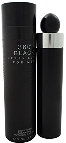 PERRY ELLIS 360 Black for Men Eau De Toilette Spray, 6.8 Ounce