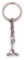H-Customs Hockey Raquette Sport Ball Keychain Pendentif en métal argenté