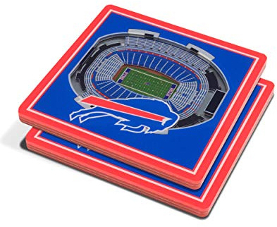 YouTheFan NFL Buffalo Bills 3D Stadium Drink Coasters