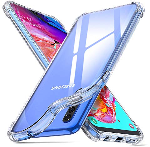 ORNARTO Hülle für Samsung A70, Transparent Soft TPU Silikon Handyhülle Vier Ecke Kante Stoßdämpfung Design Kratzfest Durchsichtige Schutzhülle für Samsung Galaxy A70(2019) 6,7 Zoll Klar