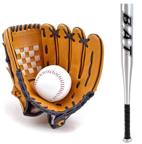 Baseballschläger Set Baseball + Handschuh + Ball | Softball Set Softballschläger