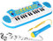Love&Mini Kinder Klaviertastatur für Baby - Musikspielzeug für Baby Jungen Mädchen 3 4 5 Jahre alt Geburtstagsgeschenk mit Mikrofon 31 Tasten (Marineblau, 3-5 Jahre)