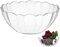 DOITOOL Ensaladera de acrílico redonda transparente ensaladera para servir alimentos loto cuencos para frutas y verduras, postre (17 cm)
