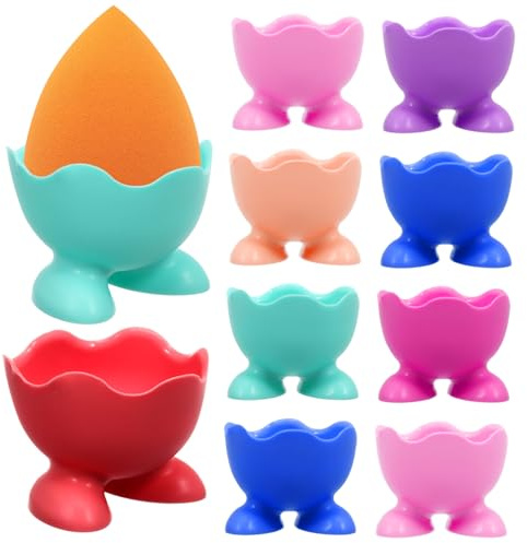 Yardwe Silicone Egg Cup Holders 10 pack Boiled Egg Holder Cups Microwave Safe Non Stick Boiler for Poached Eggs Breakfast Serving and Kitchen Meal Prep