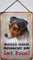 Blechschild mit Kordel 30 x 20 cm Hund Schild: Diese Haus bewacht eine Jack Russel - Blechemma