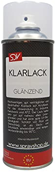 SDV Chemie Klarlack Spray glänzend 6x 400ml schnelltrocknend Acryl Sprühlack Autolack Felgen KFZ