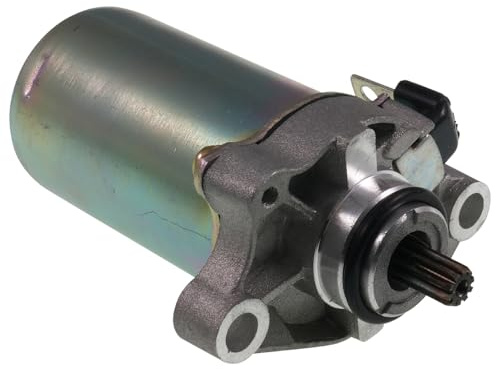 Anlasser Starter Motor 10 Zähne 4T kompatibel mit PIAGGIO NRG, VESPA LX 50 | Anlasser für 50ccm Piaggio 4T AC, D50B0; kompatibel mit APRILIA SR, GILERA Runner; Vergleichsnr. 96921R, AP8570105, 82851R