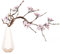 LEMCC Branche de fleurs cerisier artificielles - 87 cm haut roses avec longues tiges Pour jardin, maison, décoration fête mariage, vase non inclus, Rose, 87cm/34inch