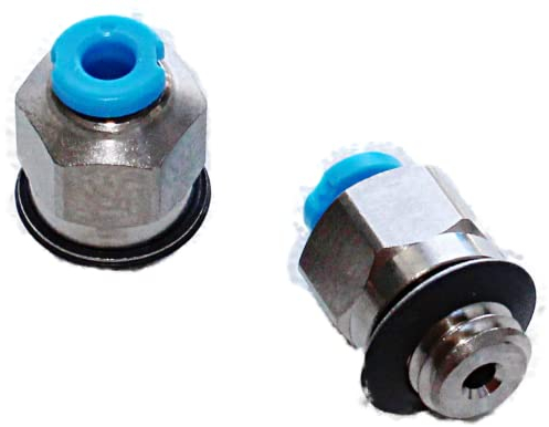 2er Set Festo Pneumatik Steckverschraubung M5 für 2mm Pneumatikschlauch QSM-M5-2 133028 (M5-2mm)