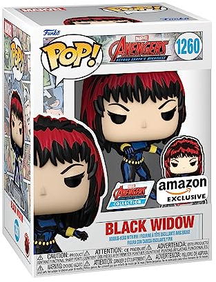 Funko Pop! Marvel: A60- Comic Black Widow mit Pin - Marvel Comics - Amazon-Exklusiv - Vinyl-Sammelfigur - Geschenkidee - Offizielle Handelswaren - Spielzeug Für Kinder und Erwachsene