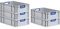PROREGAL SuperSparSet 5x Eurobox NextGen Color | HxBxT 17x40x60cm | 34 Liter | Griffe blau offen | Glatter Boden | Eurobehälter, Transportbox, Transportbehälter, Stapelbehälter