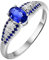 ANAZOZ Saphir Ring Weißgold 750, Geburtsstein Ring September 0,784 karat größe 54 (17.2) Diamant Ring Damen Eheringe