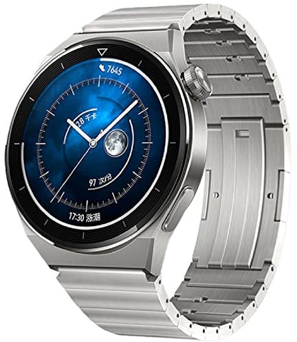 VeveXiao Titanium Strap Compatible with Huawei Watch GT5 46mm/GT4 46mm/GT 3 46mm/GT 2 Pro Band, 22mm Luxury Titanium Alloy Metal Replacement Bands for Huawei Watch 3/3 Pro Strap (silver)