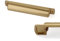 CABDM 2 Pack Brass Cup Pulls 5(128mm) Center to Center Drawer Pulls Brushed Brass Cabinet Cup Pulls Kitchen Cabinet Hardware Brushed Gold Cabinet Handles Bin Cup Drawer Handles Gold Knobs.
