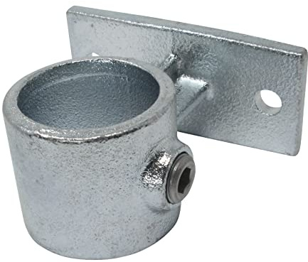 SOTOOLS Temperguss Handlaufhalter mit Befestigungsplatte für 48,3 mm Rohr | Wandhalter/Rohrverbinder.