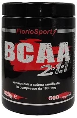 BCAA 2:1:1 AMINOACIDI RAMIFICATI 500 Compresse Tavolette da 1000 mg con Vitamina B1 e B6. Energia e Recupero. Leucina, Isoleucina e Valina
