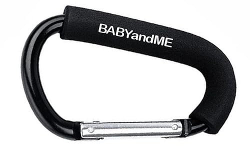 Strong Pram Hooks, Stroller Carabiner Clips, Shopping Bag Carriers. Universal Fit. (Supersize Pram Hook - Single)