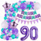 Lila 90 Geburtstag Deko Mädchen 90 Jahre Geburtstag Luftballon Girlande Lila Blau Deko 90 Geburtstag Lila Ballon Girlande 90. Geburtstag Mädchen Ballonbogen Geburtstagsdeko 90 Luftballon Mädchen