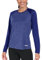 MoFiz Women's Long Sleeve Yoga Tops Sports Gym T-Shirt Ladies Workout Running Lightweight Quick Dry Shirts Fitness Jogger Walking Tee Mid-Blue XL