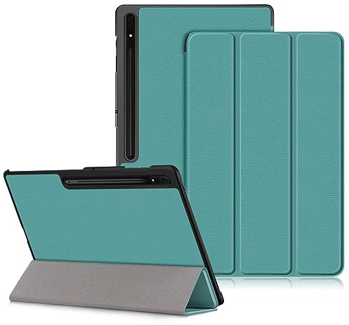 DINGGUAGUA Funda para Tablet Samsung Galaxy Tab S9 Ultra/S8 Ultra 14.6 Pulgadas 2023 SM-X910/X916B/X918U/X900/X906,Ultra Delgado Tablet Estuche con Función de Soporte y Auto Estela/Sueño,Verde