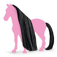 Schleich | Haare Beauty Horses Black 42649 | Zubehör | 2 Teile | detailgetreues Pferdespielzeug | Geschenk für Mädchen und Jungen
