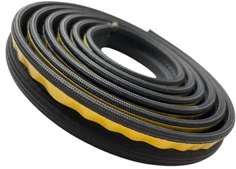 Joint Insert Cheminée Corde d'étanchéité for cheminée, 10mm, 3 pièces, Cordon d'étanchéité Auto-adhésif en Fibre de Verre for Porte de poêle à Bois, 2m 3 m, Ruban d'étanchéité Noir pour Poele a Bois,