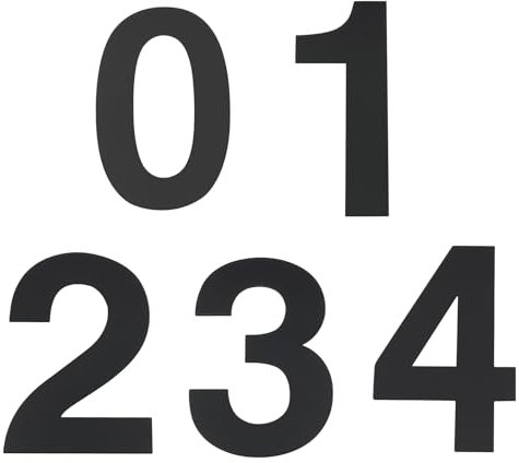PATIKIL 2 Self-adhesive House Numbers for Outside Stick On, 1 Set Stainless Steel Address Visibility Signs for House Address Outside Garden Door Mailbox Decor Office Number, Number 0-4