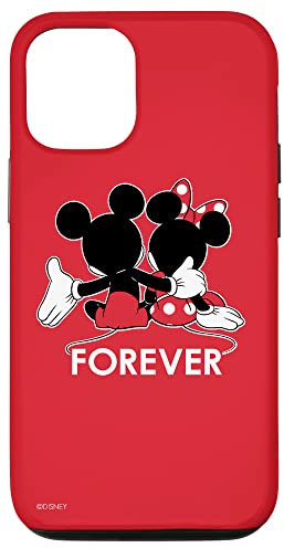 iPhone 12/12 Pro Disney Mickey and Minnie Mouse Silhouettes Forever Red Case