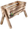KOTARBAU® Blumenkasten auf Beinen 40,5 x 18 x 28,5 cm geflammtes Holz Kräuter Hochbeet Balkon Holz Pflanzkasten Hochbeet für Terrasse und Balkon Gemüsebeet Hochbeete