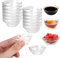 YKUKIZEE 12 Pcs Glass Ramekins for Dips 9 cm, Mini Glass Prep Bowls, 100 ml Clear Mini Sauce Bowls for Serving Jam Chutney Sugar Condiments