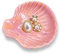 GO2HEJING Keramik Schmuck Schale Schmuckteller Muschel Schmucktablett Room Decoration Aesthetic Ohrringplatte Deko Schale Ablageschale aus Keramik (rosa)