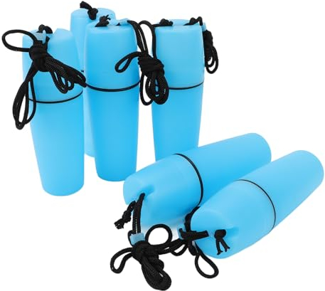 POENVFPO Bouteille de Conteneur de Kayak 6 Pièces, Bouteille Scellée de Kayak de Bidon Sec Portatif Imperméable avec la Corde de Crochet pour la Plongée en Apnée et Le Surf (Blue)