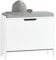 SoBuy Schuhschrank Schuhbank mit Sitzfläche, Schuhregal mit Stauraum, Klappe, Sitzkissen, bis 113 kg belastbar, für Flur, Wohnzimmer, Weiß BHT ca. 60x52x24cm FSR151-K-W