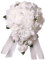 Artificial Flowers Bouquet Wedding Bouquet for Bride 12 Inch White Bridal Bouquet Holder Flowers Artificial Flowers for Wedding Summer Home Use