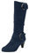stivali donna con tacco,Stivali Donna Invernali Vintage Eleganti Gambale Largo Stivali a Metà Polpaccio con Tacco a Spillo in Pelle Scamosciata Tinta Unita Stivali Donna Neri Morbidi
