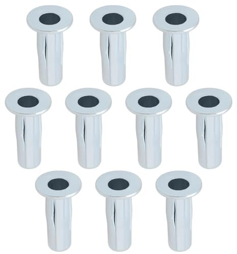OTOTEC 10 Tuercas Remachables Ciegas Expandibles M6 Tuercas Remachables Ranuradas Tipo Linterna para Bicicletas Motocicletas Industria Automotriz Y de Muebles 6 X 27 Mm Color Plateado